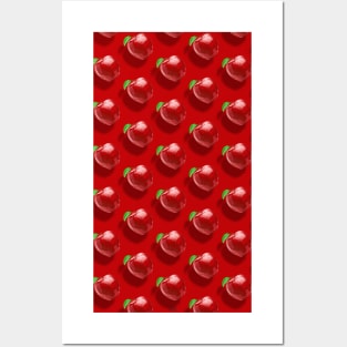 MANZANANANA (r) | Red Apple Pattern Posters and Art